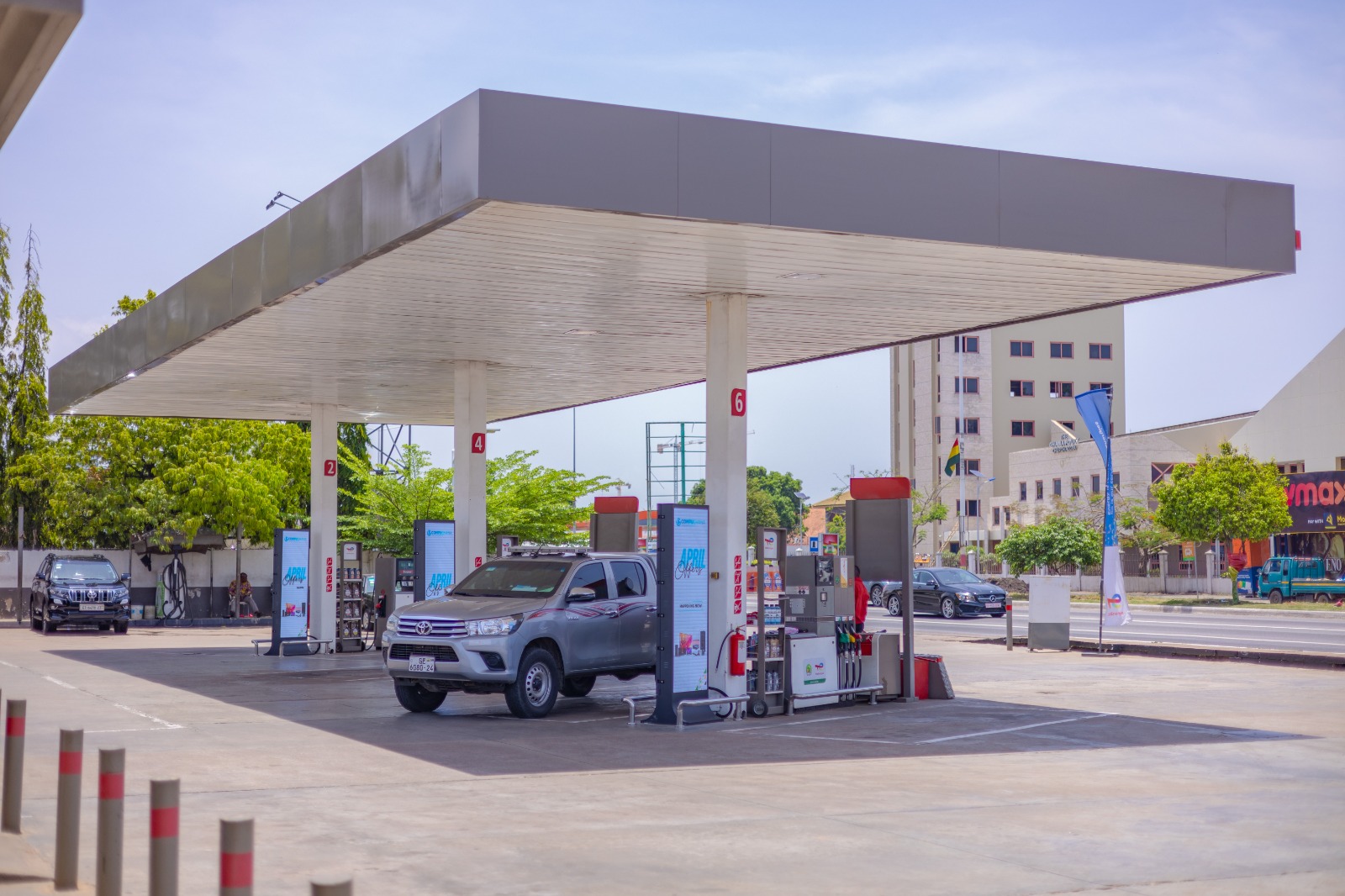 Billboard at petrol station
